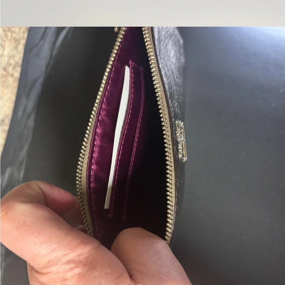 Coach Shimmering Gold Wristlet with Chain